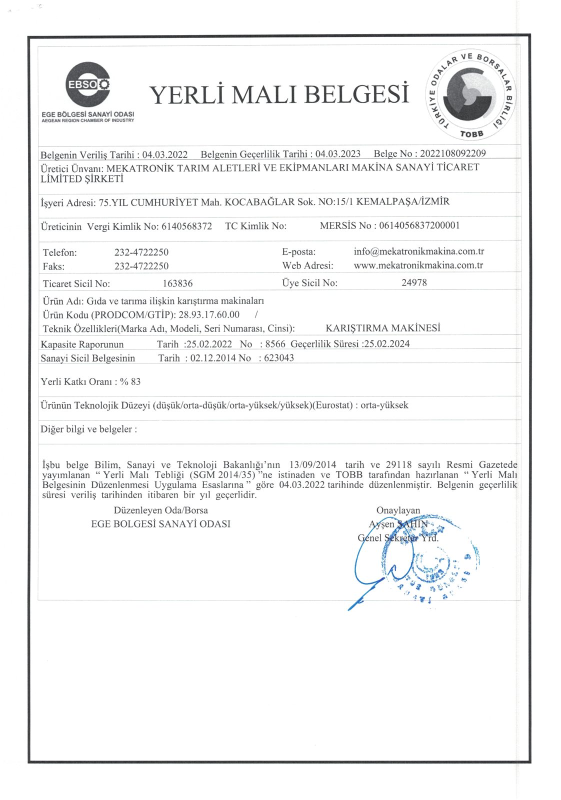 Copia escaneada del certificado Mezcladora